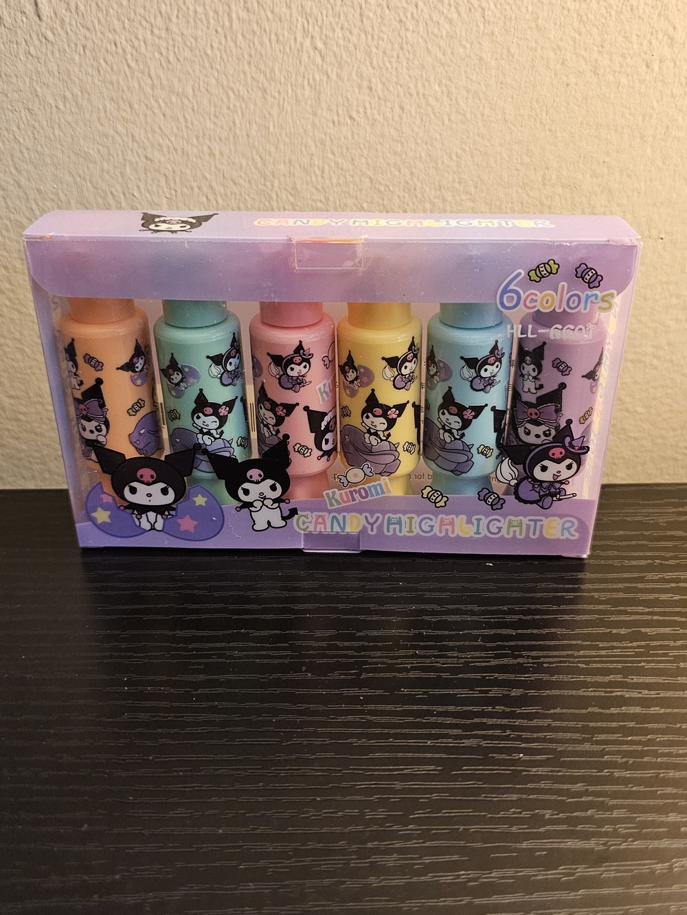 Kuromi Candy Highlighter Set - Pastel 6-Color Pack